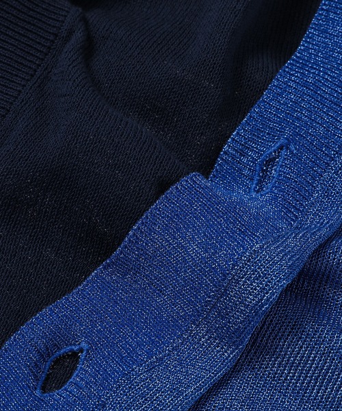 DAIRIKU(ダイリク)の「Docking Lame cotton Cardigan Knit(カーディガン/ボレロ・メンズ・シルバー/ブルー/ブラック・M)」の12枚目の写真