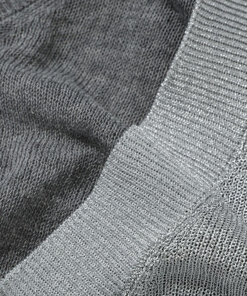 DAIRIKU(ダイリク)の「Docking Lame cotton Cardigan Knit(カーディガン/ボレロ・メンズ・シルバー/ブルー/ブラック・M)」の14枚目の写真