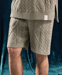 ANGENEHM | mp13333-Airy yarn cable stitch shorts ニットショートパンツ(その他パンツ)