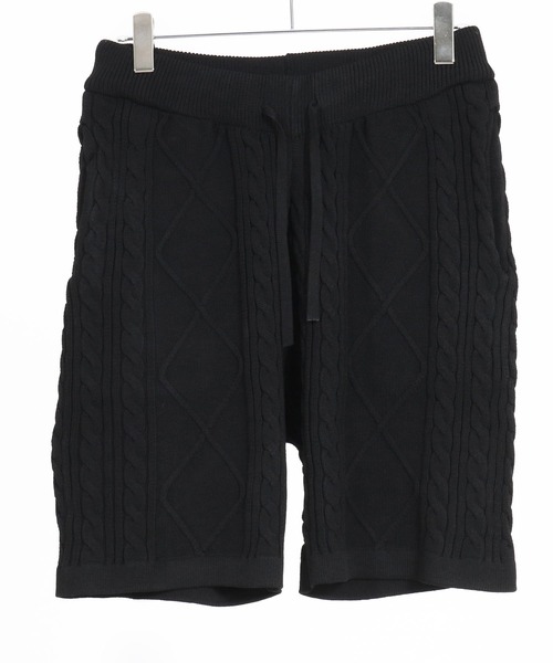 ANGENEHM（アンゲネーム）の「mp13333-Airy yarn cable stitch shorts ニットショートパンツ（その他パンツ・メンズ・ブラック/グレイッシュベージュ/キナリ/サックスブルー系・S/M/L）」の22枚目の写真