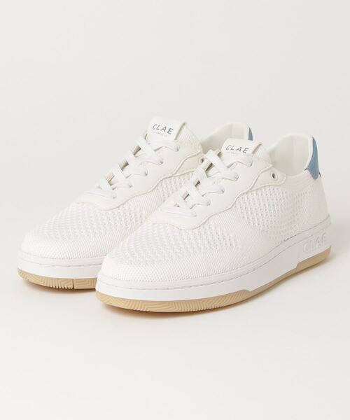 CLAE(クレイ)の「クレイ LM38 CLAE - MALONE KNIT マローン ニット(スニーカー・レディース・ホワイト/ネイビー・50/55/60/65/70)」の2枚目の写真
