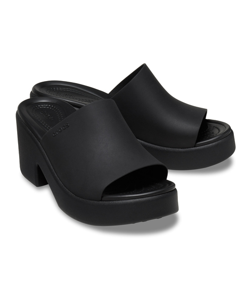 crocs(クロックス)の「【CROCS / クロックス】BROOKLYN HEEL / ブルックリン スライド ヒール【WEB限定】(サンダル・レディース・ピンク/ベージュ/ブラック・23/24/25/6/5/7)」の2枚目の写真