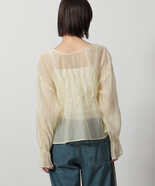 LAKOLE（ラコレ）の「2WAYシアーギャザーブラウス / 322624（シャツ/ブラウス・レディース・サーモンピンク/ブラック/アイボリー/グレイッシュブルー・FREE）」の20枚目の写真