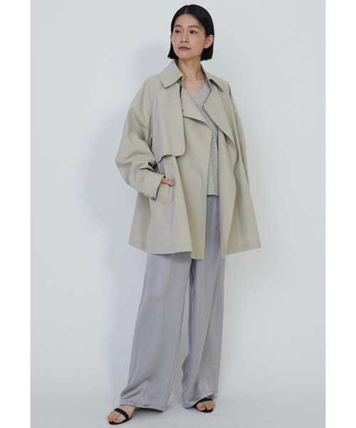 1er Arrondissement（プルミエアロンディスモン）の「コットンナイロンハーフコート（その他アウター・レディース・モカ/ベージュ・36/38）」の19枚目の写真