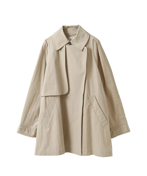 1er Arrondissement（プルミエアロンディスモン）の「コットンナイロンハーフコート（その他アウター・レディース・モカ/ベージュ・36/38）」の21枚目の写真