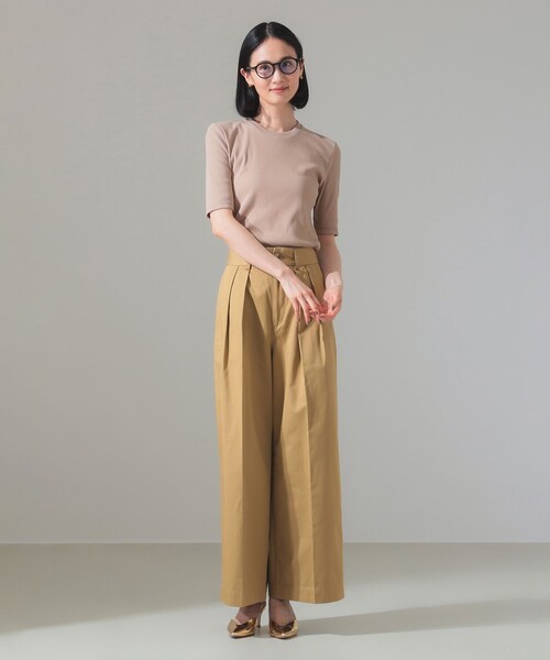 新品 別注 スタイリスト佐藤佳菜子 SLOANE クルーネック リブTシャツ 別注】スタイリスト佐藤佳菜子 × SLOANE / クルーネック リブTシャツ