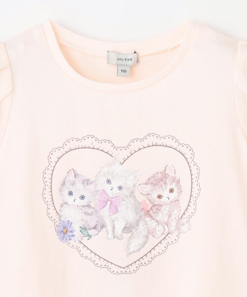ANY(エニィ)の「ネックレス付き ネコTシャツ(Tシャツ/カットソー・キッズ・アイボリー系/ピンク系/ネイビー系・110/120/130)」の16枚目の写真