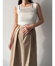 OUNNOUN | 【OUNNOUN】メッシュレイヤードニット(Tシャツ/カットソー)