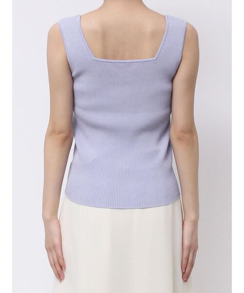 OUNNOUN（オウンノウン）の「【OUNNOUN】メッシュレイヤードニット（Tシャツ/カットソー・レディース・ブラック/ライトブルー/オフホワイト・FREE）」の7枚目の写真