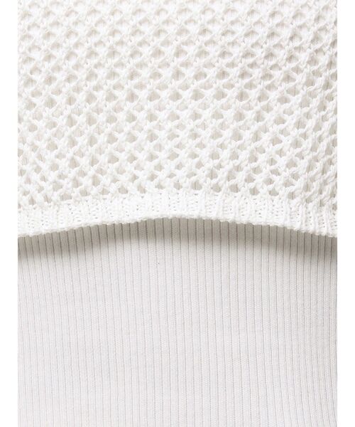 OUNNOUN（オウンノウン）の「【OUNNOUN】メッシュレイヤードニット（Tシャツ/カットソー・レディース・ブラック/ライトブルー/オフホワイト・FREE）」の9枚目の写真