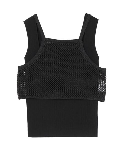 OUNNOUN（オウンノウン）の「【OUNNOUN】メッシュレイヤードニット（Tシャツ/カットソー・レディース・ブラック/ライトブルー/オフホワイト・FREE）」の13枚目の写真