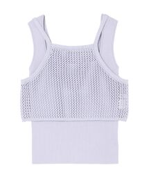 【OUNNOUN】メッシュレイヤードニット