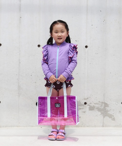 Marble Line（マーブルライン）の「無地配色プールバッグ（スイムグッズ・キッズ・グリーン/ラベンダー/オレンジ/ブラック・FREE）」の12枚目の写真