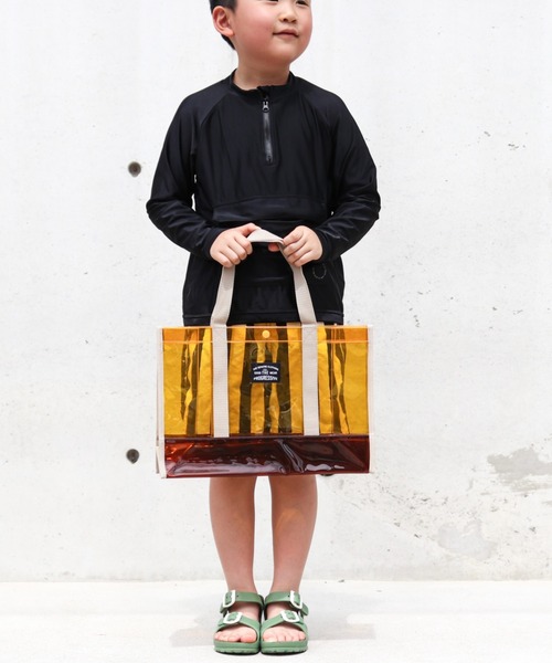 Marble Line（マーブルライン）の「無地配色プールバッグ（スイムグッズ・キッズ・グリーン/ラベンダー/オレンジ/ブラック・FREE）」の19枚目の写真