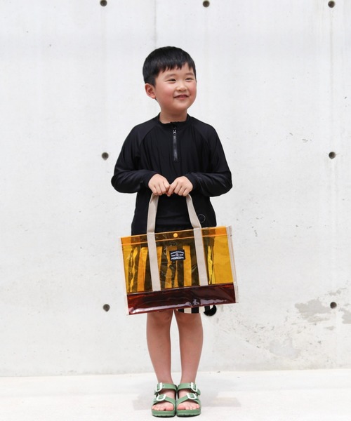 Marble Line（マーブルライン）の「無地配色プールバッグ（スイムグッズ・キッズ・グリーン/ラベンダー/オレンジ/ブラック・FREE）」の21枚目の写真