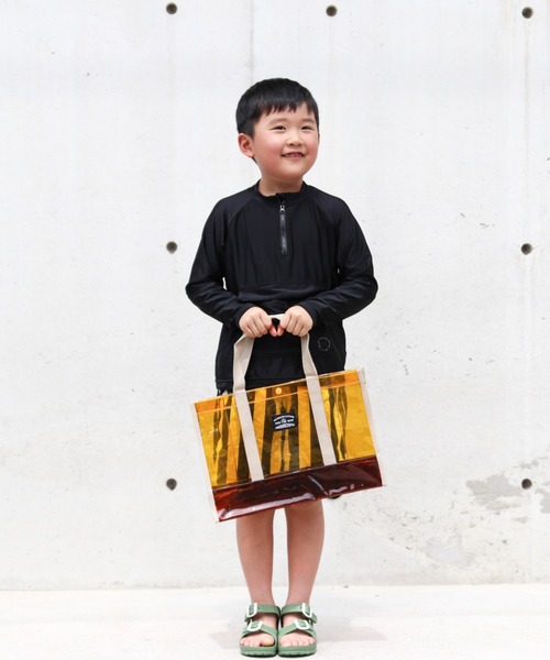 Marble Line（マーブルライン）の「無地配色プールバッグ（スイムグッズ・キッズ・グリーン/ラベンダー/オレンジ/ブラック・FREE）」の22枚目の写真