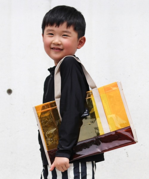 Marble Line（マーブルライン）の「無地配色プールバッグ（スイムグッズ・キッズ・グリーン/ラベンダー/オレンジ/ブラック・FREE）」の18枚目の写真