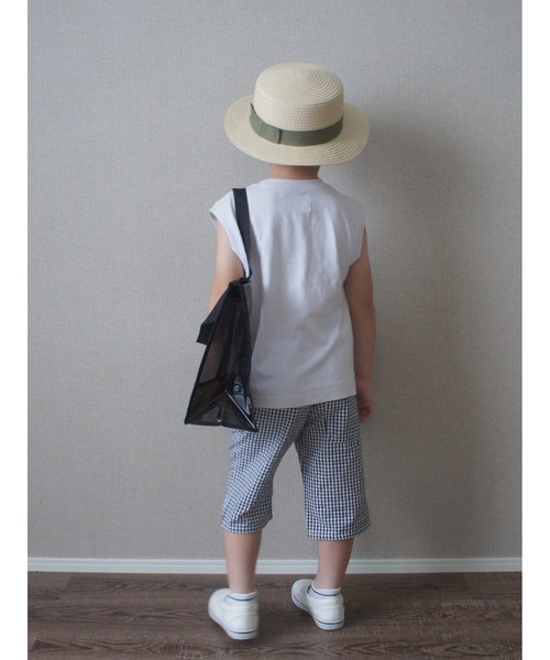 Marble Line（マーブルライン）の「無地配色プールバッグ（スイムグッズ・キッズ・グリーン/ラベンダー/オレンジ/ブラック・FREE）」の9枚目の写真