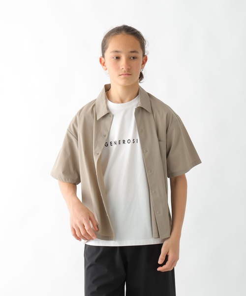 GLOBAL WORK（グローバルワーク）の「エアかるシャツ/147348（シャツ/ブラウス・キッズ・ブラック/チャコール/ネイビー/ベージュ・170cm/150cm/160cm/130cm/140cm）」の3枚目の写真