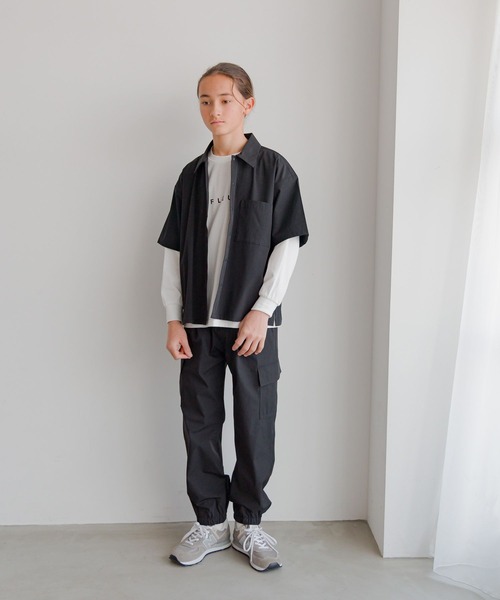 GLOBAL WORK（グローバルワーク）の「エアかるシャツ/147348（シャツ/ブラウス・キッズ・ブラック/チャコール/ネイビー/ベージュ・170cm/150cm/160cm/130cm/140cm）」の18枚目の写真
