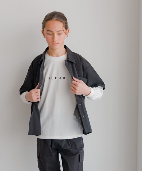 GLOBAL WORK（グローバルワーク）の「エアかるシャツ/147348（シャツ/ブラウス・キッズ・ブラック/チャコール/ネイビー/ベージュ・170cm/150cm/160cm/130cm/140cm）」の17枚目の写真