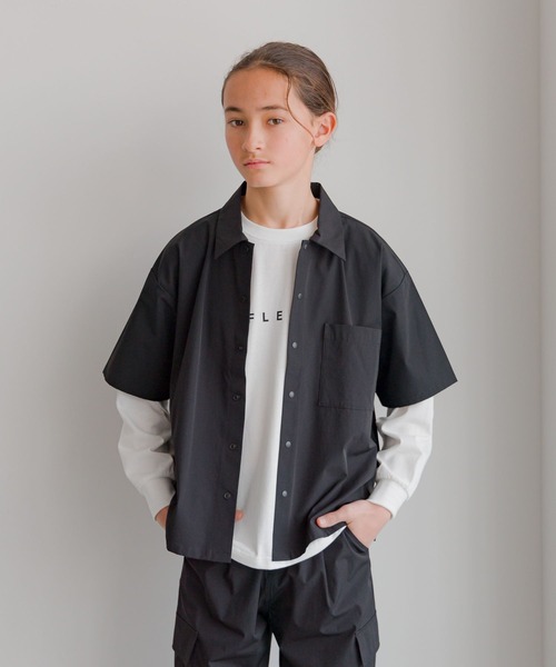 GLOBAL WORK（グローバルワーク）の「エアかるシャツ/147348（シャツ/ブラウス・キッズ・ブラック/チャコール/ネイビー/ベージュ・170cm/150cm/160cm/130cm/140cm）」の16枚目の写真