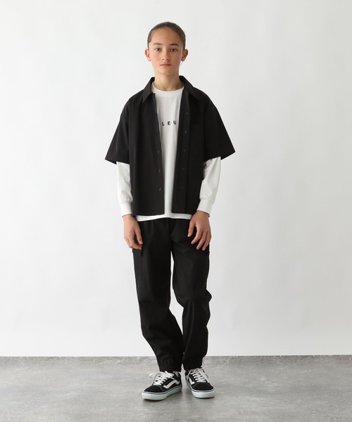 GLOBAL WORK（グローバルワーク）の「エアかるシャツ/147348（シャツ/ブラウス・キッズ・ブラック/チャコール/ネイビー/ベージュ・170cm/150cm/160cm/130cm/140cm）」の15枚目の写真