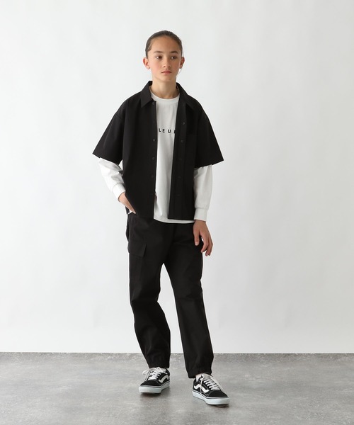 GLOBAL WORK（グローバルワーク）の「エアかるシャツ/147348（シャツ/ブラウス・キッズ・ブラック/チャコール/ネイビー/ベージュ・170cm/150cm/160cm/130cm/140cm）」の14枚目の写真