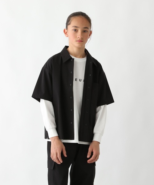 GLOBAL WORK（グローバルワーク）の「エアかるシャツ/147348（シャツ/ブラウス・キッズ・ブラック/チャコール/ネイビー/ベージュ・170cm/150cm/160cm/130cm/140cm）」の13枚目の写真
