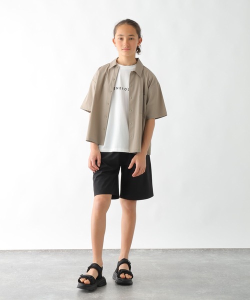 GLOBAL WORK（グローバルワーク）の「エアかるシャツ/147348（シャツ/ブラウス・キッズ・ブラック/チャコール/ネイビー/ベージュ・170cm/150cm/160cm/130cm/140cm）」の6枚目の写真