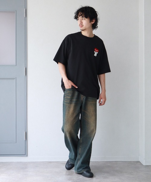 Disney(ディズニー)の「【Disney /ディズニー】アートワークデザイン ミニサガラ刺繍 半袖 ワンポイントTシャツ(Tシャツ/カットソー・メンズ・オレンジ/ブラック系1/オフホワイト/ブラック/ブルーグレー/ホワイト系1・LL/M/L)」の15枚目の写真