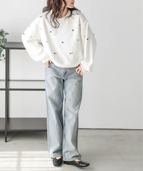 La-gemme(ラジェム)の「パールビジュー プルオーバー(その他トップス・レディース・ホワイト/ブラック/グレー・フリー)」の6枚目の写真