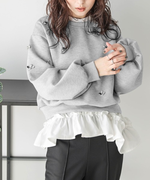 La-gemme(ラジェム)の「パールビジュー プルオーバー(その他トップス・レディース・ホワイト/ブラック/グレー・フリー)」の18枚目の写真