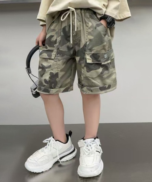 ナチュラルギア ハンティング迷彩 ショートパンツ 6ポケット サイズM レア aimoha-KIDS-】迷彩柄ショートパンツ[品番：XT000013526