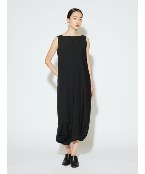 MIDIUMISOLID(ミディウミソリッド)の「MIDIUMISOLID for Ladies ノースリーブツイストヘムワンピース(ワンピース・レディース・カーキ/ブラック・FREE)」の2枚目の写真