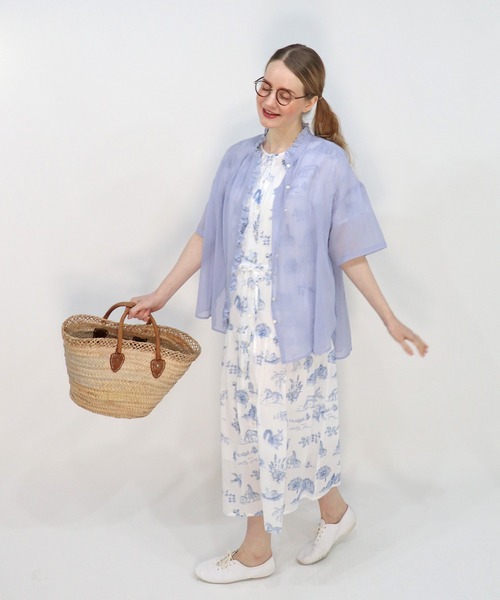 haupia(ハウピア)の「ゆらゆら水の中へ【ブラウス】(シャツ/ブラウス・レディース・ブラック/サックスブルー/オフホワイト/ストライプ・MEDIUM)」の18枚目の写真