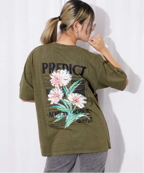 GORGE(ゴージ)の「ピグメントアソートBIG ルーズTシャツ/オーバーサイズ半袖Tシャツ(Tシャツ/カットソー・レディース・ブラック/パープル/ネイビー/カーキ・F)」の1枚目の写真