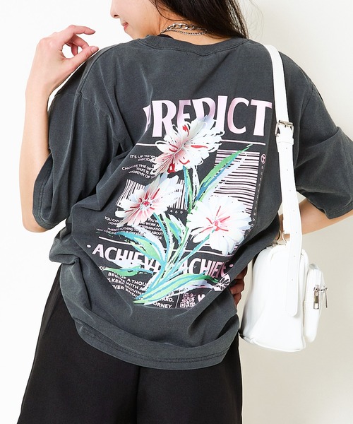 GORGE(ゴージ)の「ピグメントアソートBIG ルーズTシャツ/オーバーサイズ半袖Tシャツ(Tシャツ/カットソー・レディース・ブラック/パープル/ネイビー/カーキ・F)」の2枚目の写真