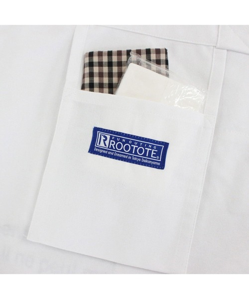 ROOTOTE(ルートート)の「ルートート / エコ軽量ロゴトート SC.トール.リサイクルコットン-A(トートバッグ・レディース・ブラック/レッド/グリーン/ホワイト/ターコイズブルー/グレー/ネイビー/ベージュ・FREE)」の12枚目の写真