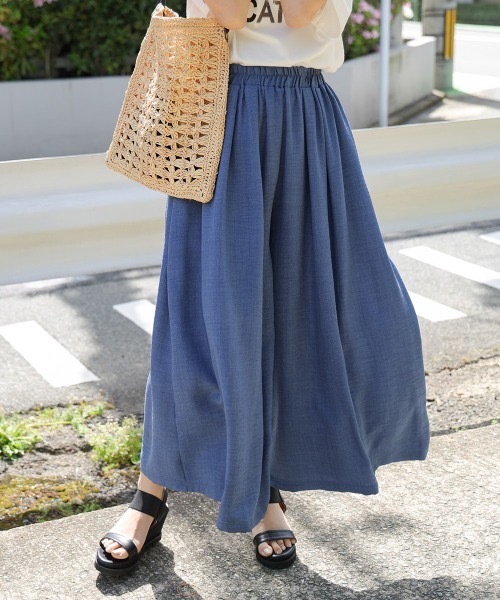 Bou Jeloud（ブージュルード）の「麻ライクリラックスワイドパンツ（その他パンツ・レディース・ブラック/ブルー/モカ・FREE）」の11枚目の写真