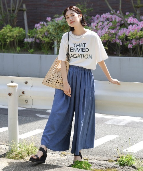 Bou Jeloud（ブージュルード）の「麻ライクリラックスワイドパンツ（その他パンツ・レディース・ブラック/ブルー/モカ・FREE）」の14枚目の写真