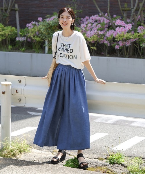 Bou Jeloud（ブージュルード）の「麻ライクリラックスワイドパンツ（その他パンツ・レディース・ブラック/ブルー/モカ・FREE）」の10枚目の写真