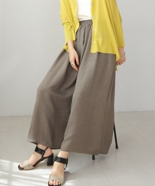 Bou Jeloud（ブージュルード）の「麻ライクリラックスワイドパンツ（その他パンツ・レディース・ブラック/ブルー/モカ・FREE）」の4枚目の写真