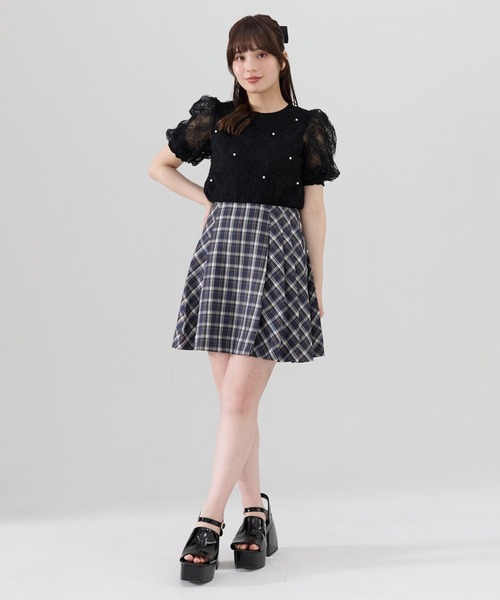 REDYAZEL(レディアゼル)の「チェックプリーツスカート(スカート・レディース・ブルー系その他/ベージュ系その他/ブラック系その他・SMALL/MEDIUM)」の7枚目の写真