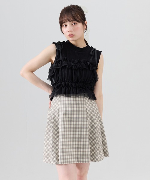 REDYAZEL(レディアゼル)の「チェックプリーツスカート(スカート・レディース・ブルー系その他/ベージュ系その他/ブラック系その他・SMALL/MEDIUM)」の9枚目の写真