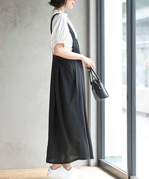 リネンライクタックジャンスカ（ジャンパースカート）｜rps（アール