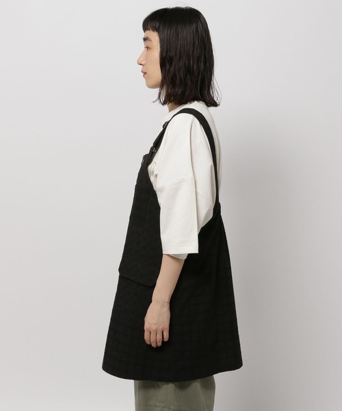 niko and...（ニコアンド）の「レースパッチワークミニジャンバースカート（ジャンパースカート・レディース・ブラック/オフホワイト・FREE）」の20枚目の写真