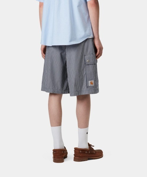 Carhartt WIP（カーハートダブリューアイピー）の「Carhartt WIP NOTUS SHORT（カーハート ワークインプログレス ノータス ショーツ）（その他パンツ・メンズ・ネイビー系・X-SMALL/SMALL/MEDIUM/LARGE/X-LARGE）」の4枚目の写真