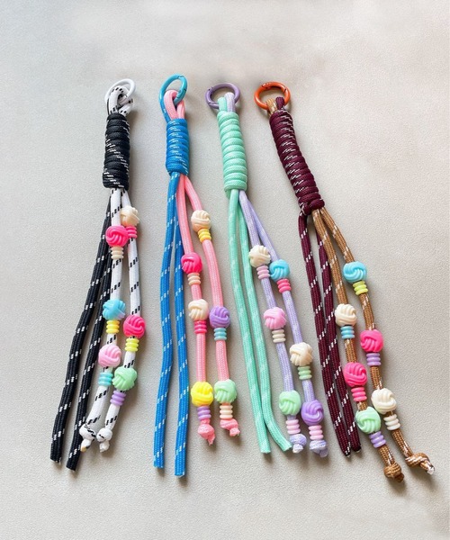 ハンドメイドカラフルキャンディキーチェーン（キーホルダー