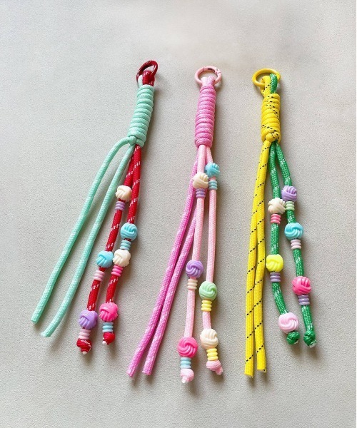 LaCoquefrancaise カラフルチェーンキーホルダー ハンドメイドカラフルキャンディキーチェーン（キーホルダー